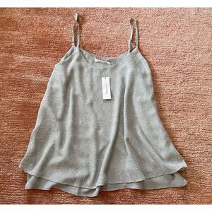 NWT Francesca’s Collection MI AMI Textured Women’s Tank Top Green XL